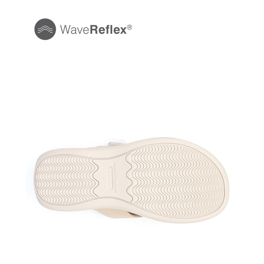 Eva 2-Strap Women's Sandals - Cream Waxed Leather
