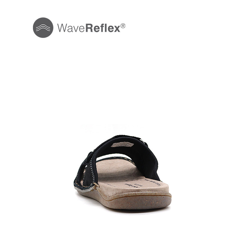 Gemini Velcro Strap Men's Sandals - Black Nubuck Textile