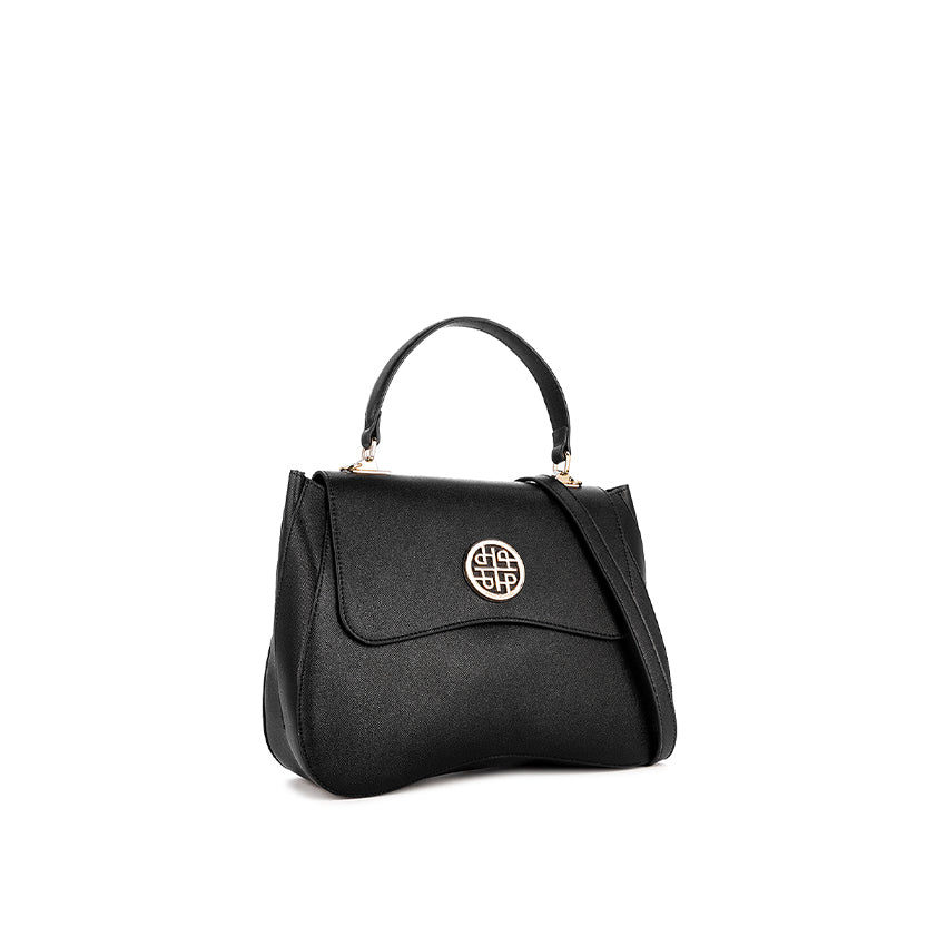 Dova Top Handle (L) Women's Bag - Black