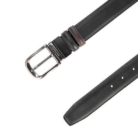 Ripley Pin Clip Reversible Men's Belt - Black & Dark Brown