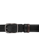 Ripley Pin Clip Reversible Men's Belt - Black & Dark Brown