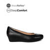 Blanche Wedge Women's Shoes - Black Leather