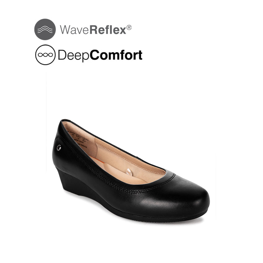 Black flat wedge shoes Clearance