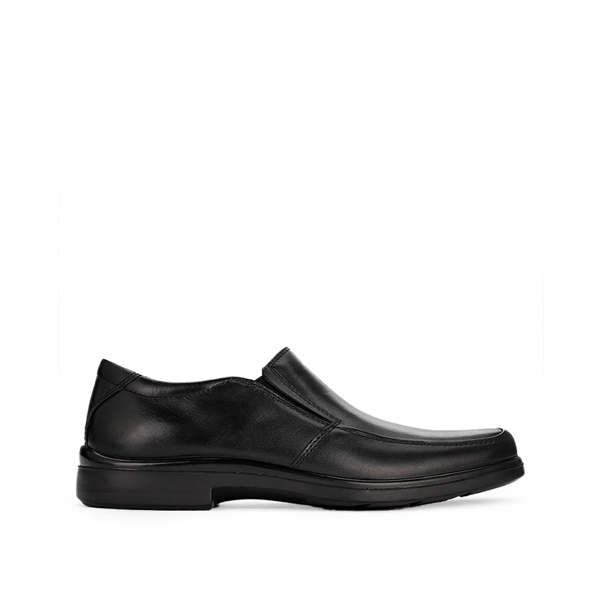 Stocks Men's Shoes Black Leather