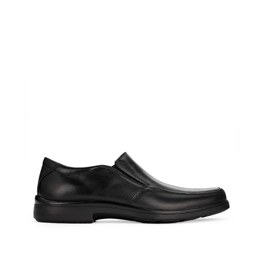 Stocks Men's Shoes - Black Leather – Hush Puppies Philippines
