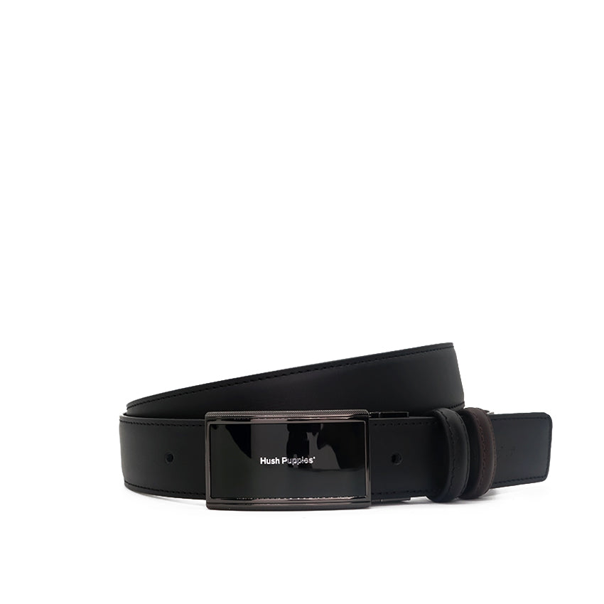 Struan Flat Clip Reversible Men's Belt - Black & Dark Brown