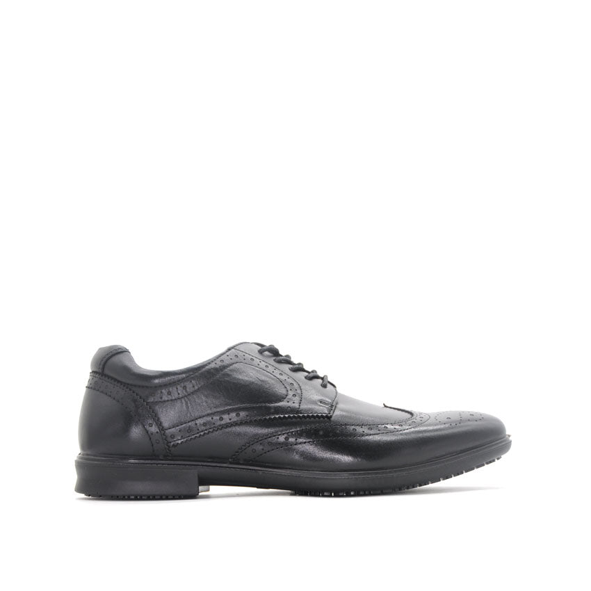 Parker II Wingtip Men's Shoes - Black WP Leather