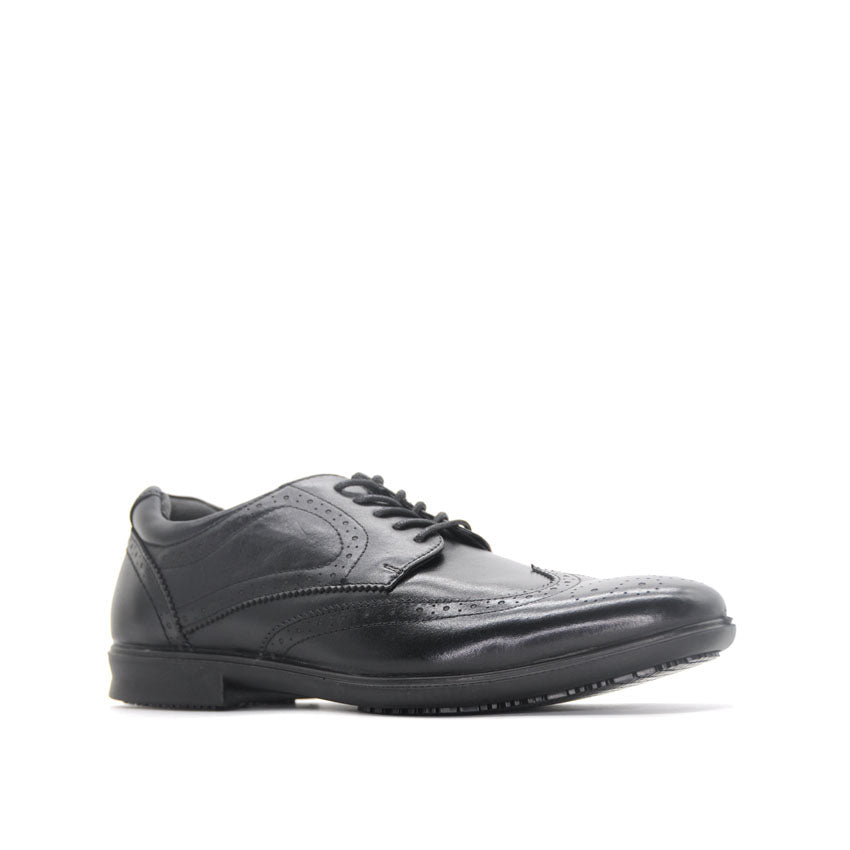 Parker II Wingtip Men's Shoes - Black WP Leather