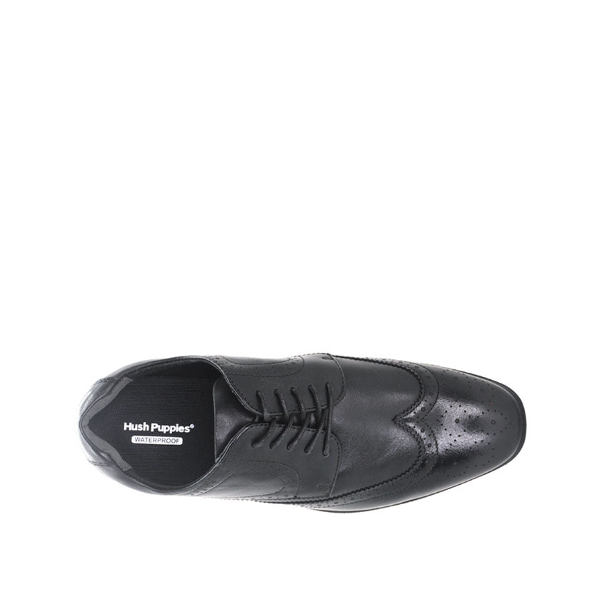Parker II Wingtip Men's Shoes - Black WP Leather