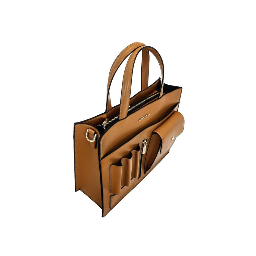 Multi Satchel Women's Bag - Camel