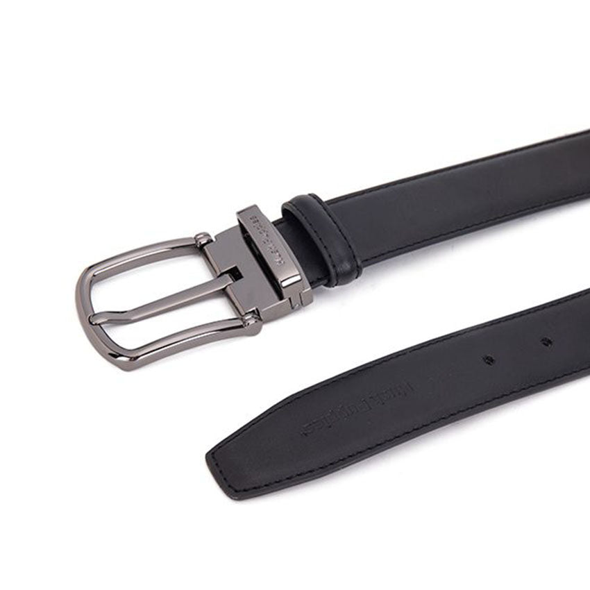 Raven Pin Clip Men's Belt - Black