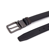 Rex Pin Clip Reversible Men's Belt - Black & Dark Brown