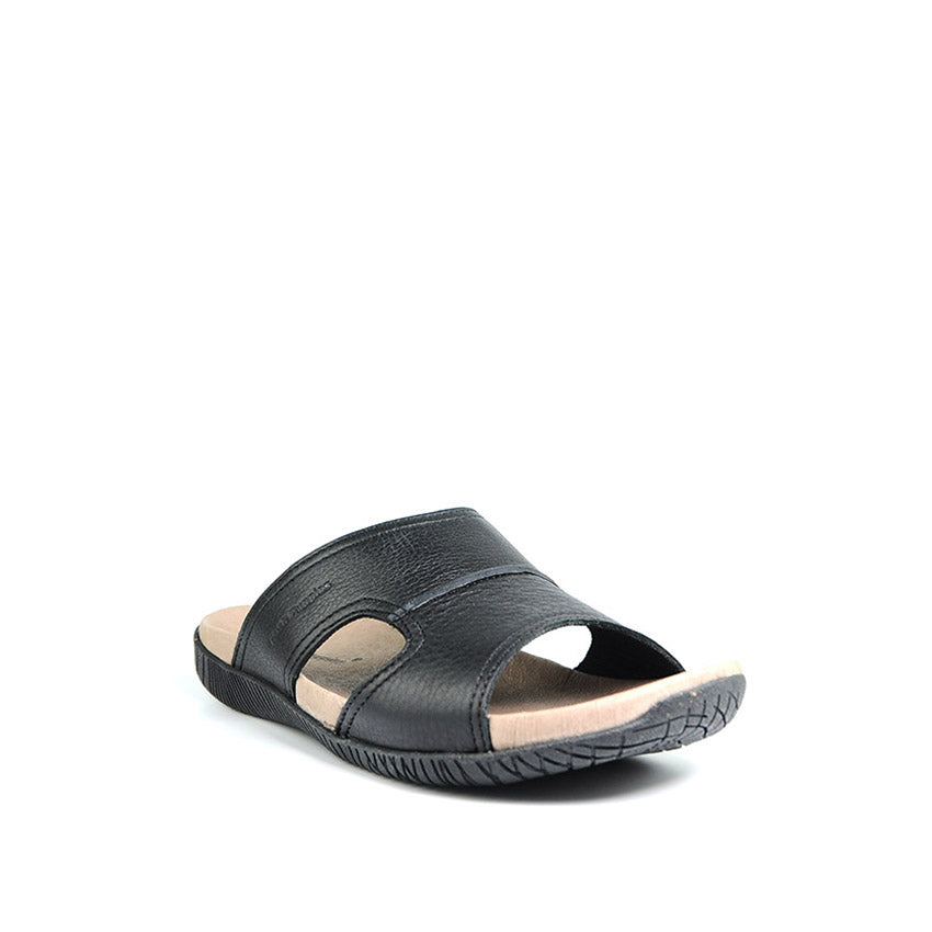 Ynigo Mutt Men's Sandals - Black Tumbled Leather