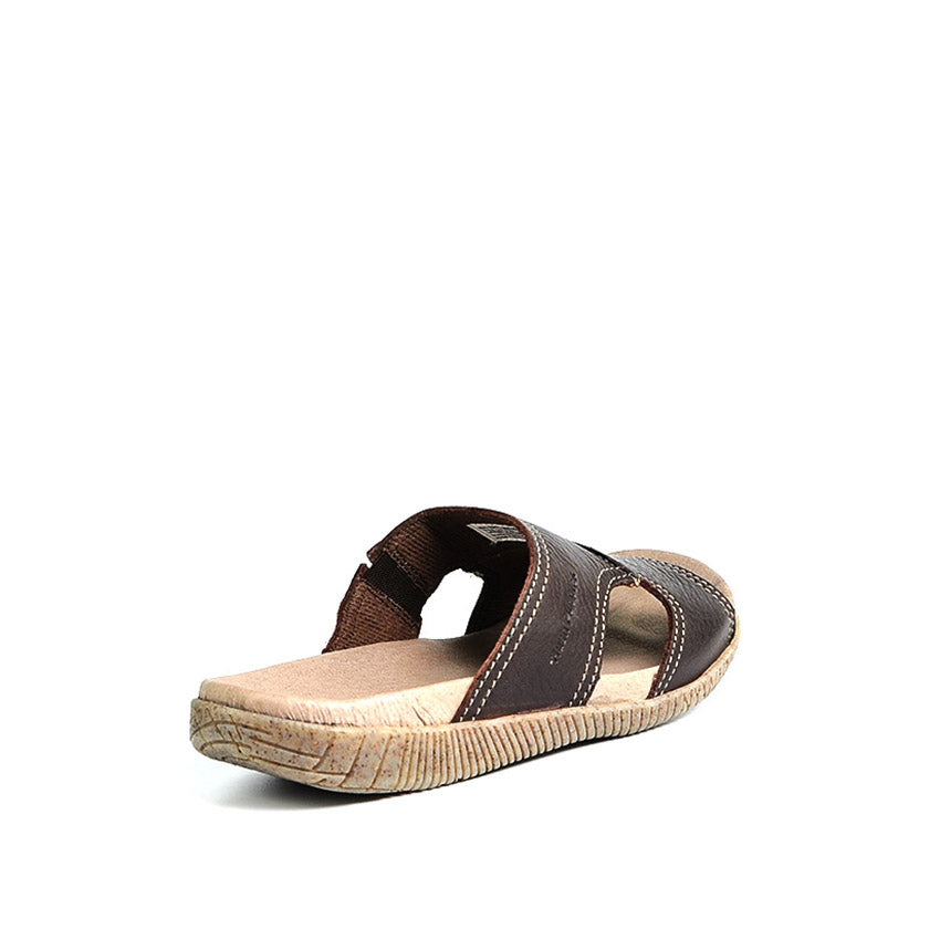 Ynigo Mutt Men's Sandals - Brown Tumbled Leather