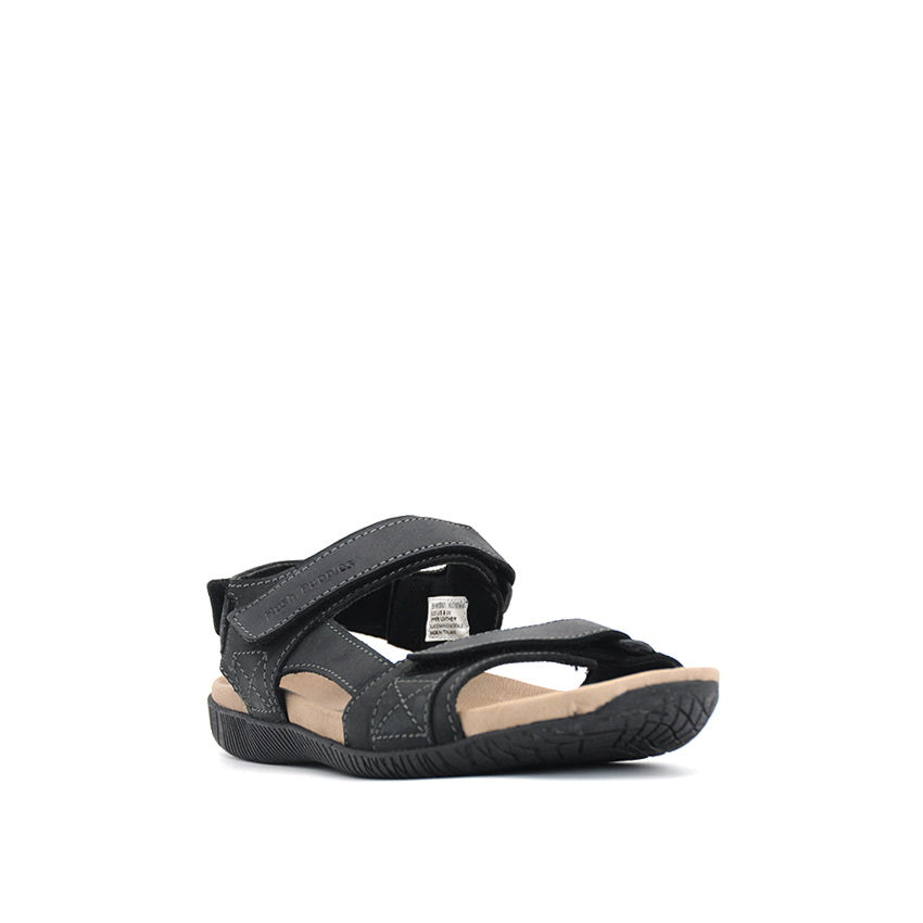 Ynigo Backstrap Men's Sandals - Black Leather