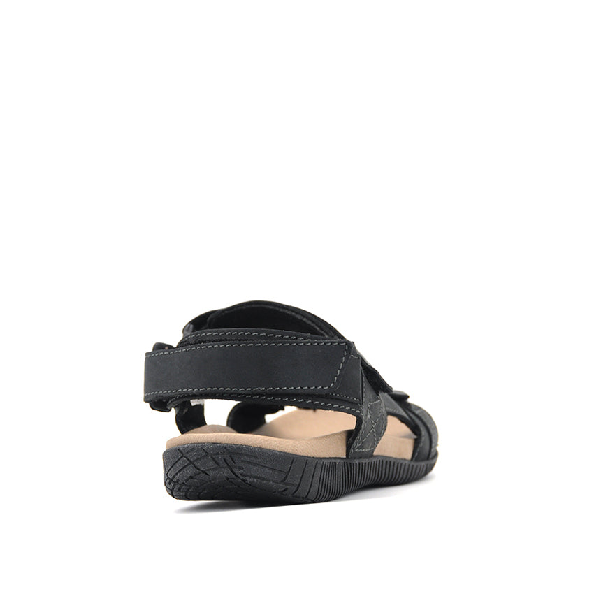 Ynigo Backstrap Men's Shoes - Black Leather