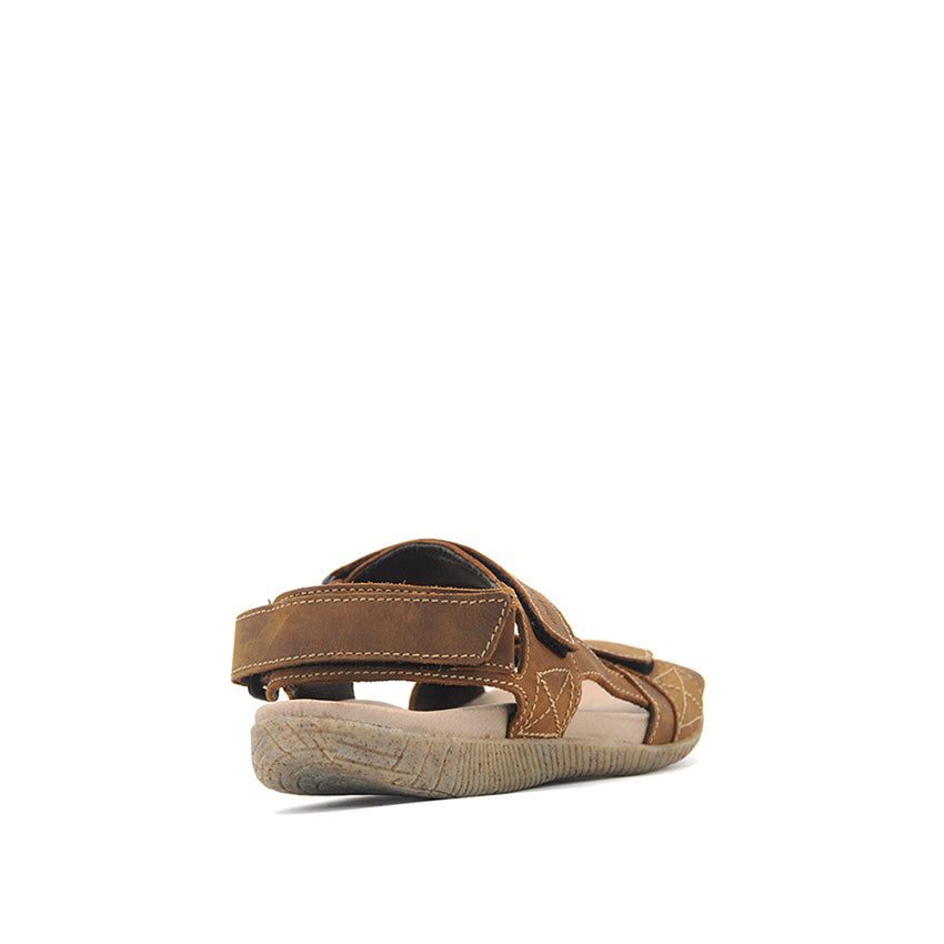 Ynigo Backstrap Men's Sandals - Brown Leather