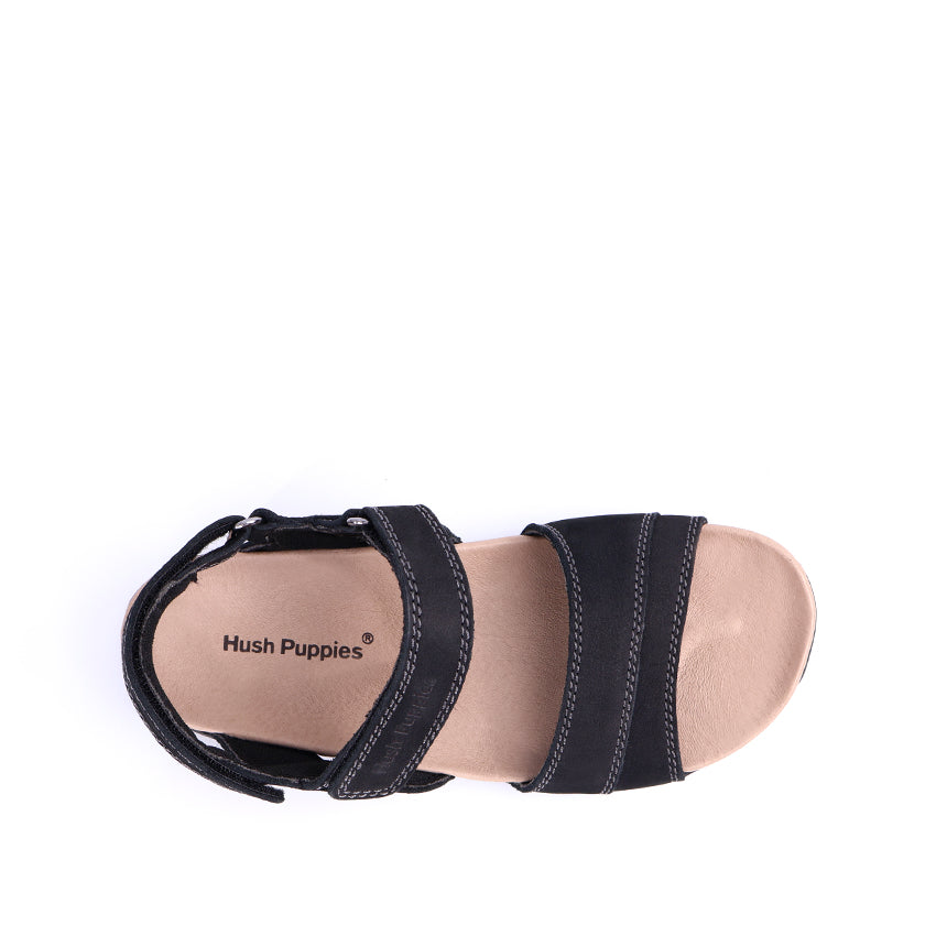 Gaius Backstrap Men's Sandals - Black Nubuck