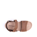 Gaius Backstrap Men's Sandals - Brown Leather