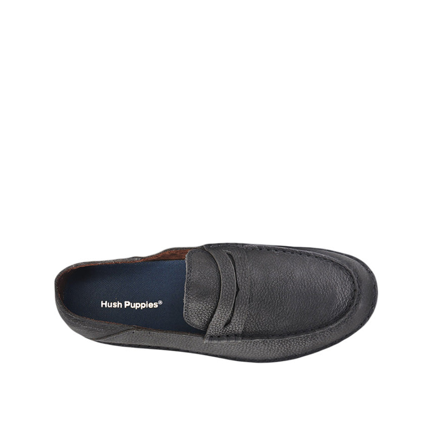 Weaver Penny Men's Shoes - Black Tumbled Leather