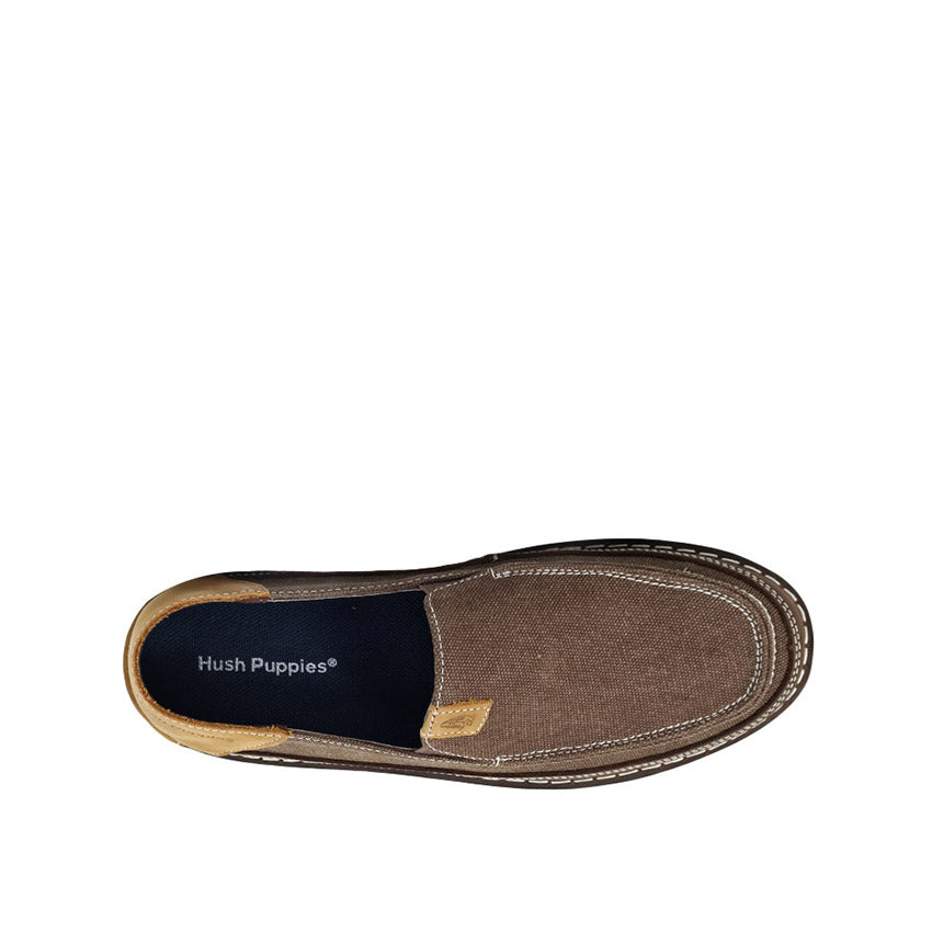 Weaver Slip On Men's Shoes - Brown Canvas Nubuck