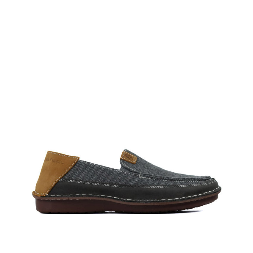 Discount on Hush Puppies  shoes - SKU: Weaver Slip On Men's Shoes - Grey Canvas Nubuck