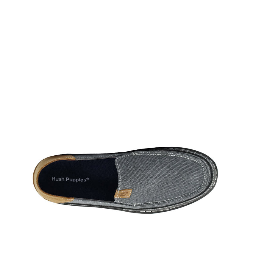 Weaver Slip On Men's Shoes - Grey Canvas Nubuck