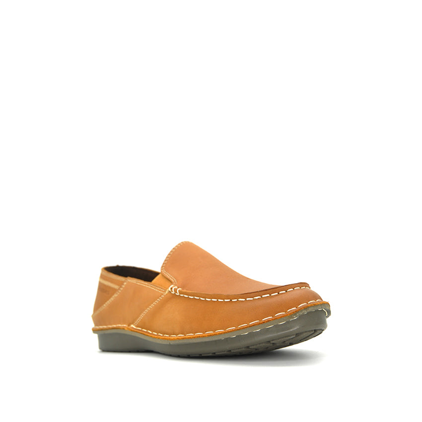 Weaver Slip On Men's Shoes - Cognac Nubuck