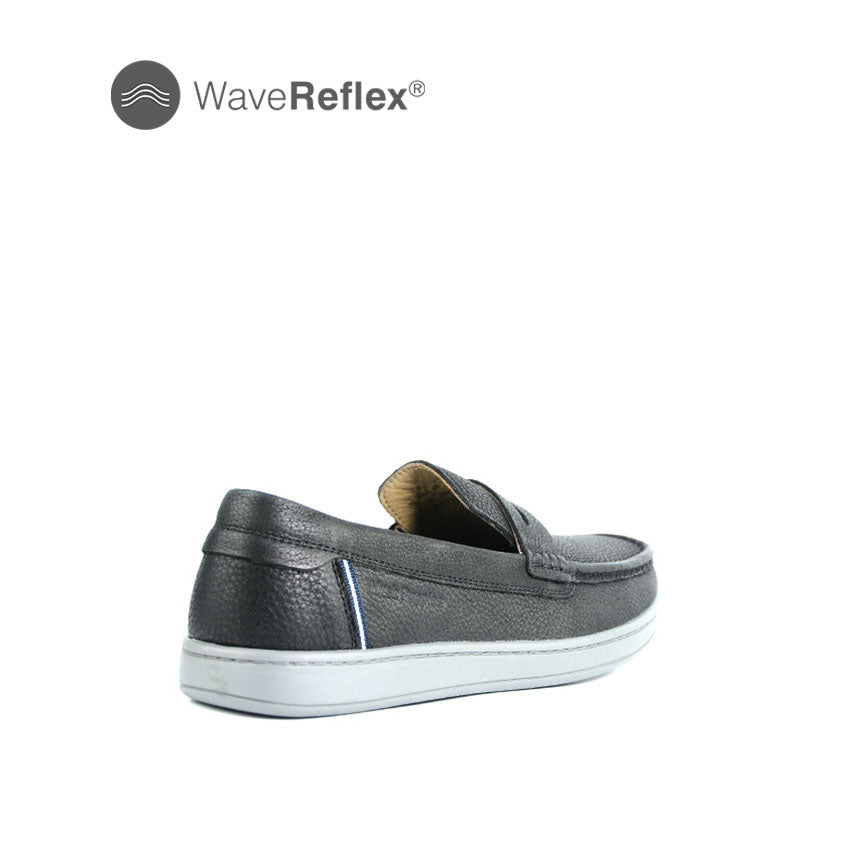 Yves Penny Men's Shoes - Black Tumbled Leather