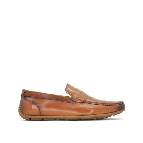 Claine Penny Men's Shoes - Deep Tan Leather