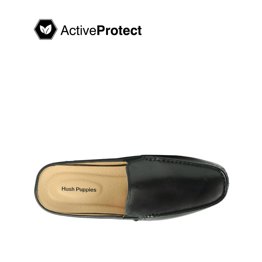Earl Mule Venetian Men's Shoes - Black Leather