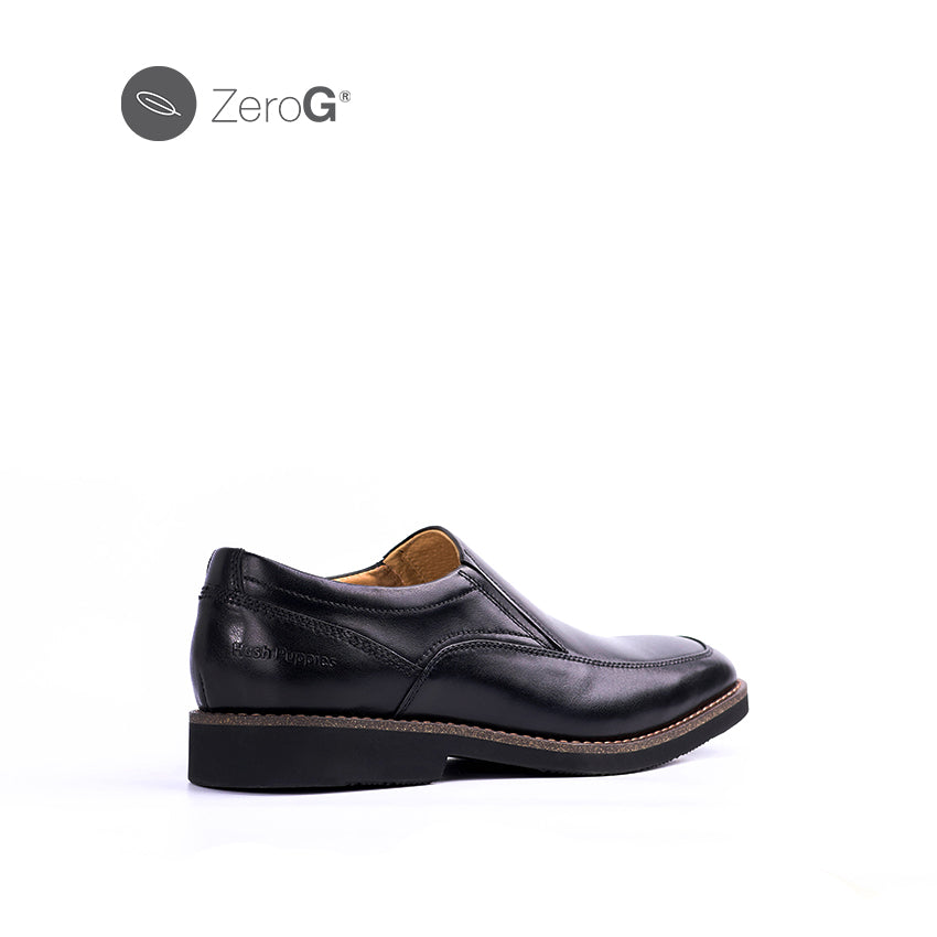 Garland Slip On At Men's Shoes - Black Leather