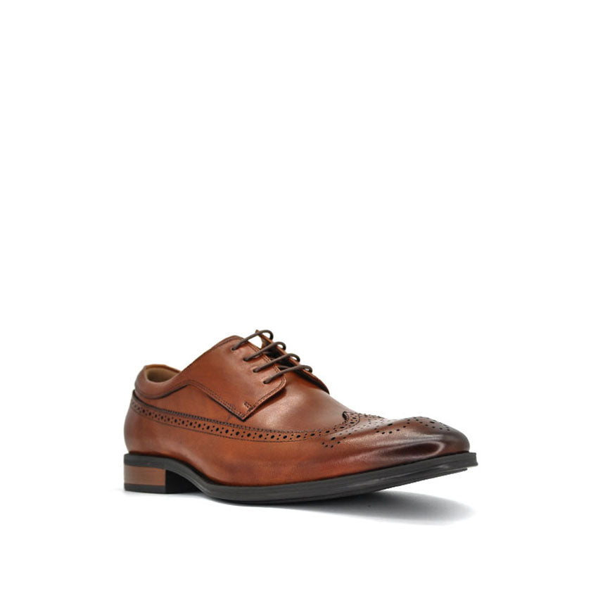 Zayden Wingtip Men's Shoes - Tan Leather