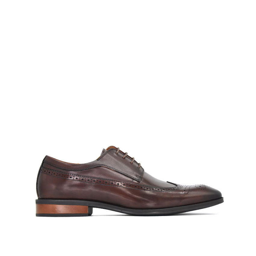 Zayden Wingtip Men's Shoes - Brown Leather
