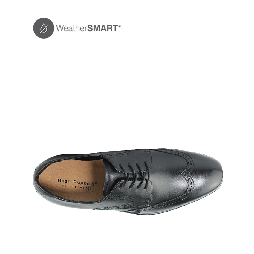 Beau Wingtip Men's Shoes - Black Leather WP