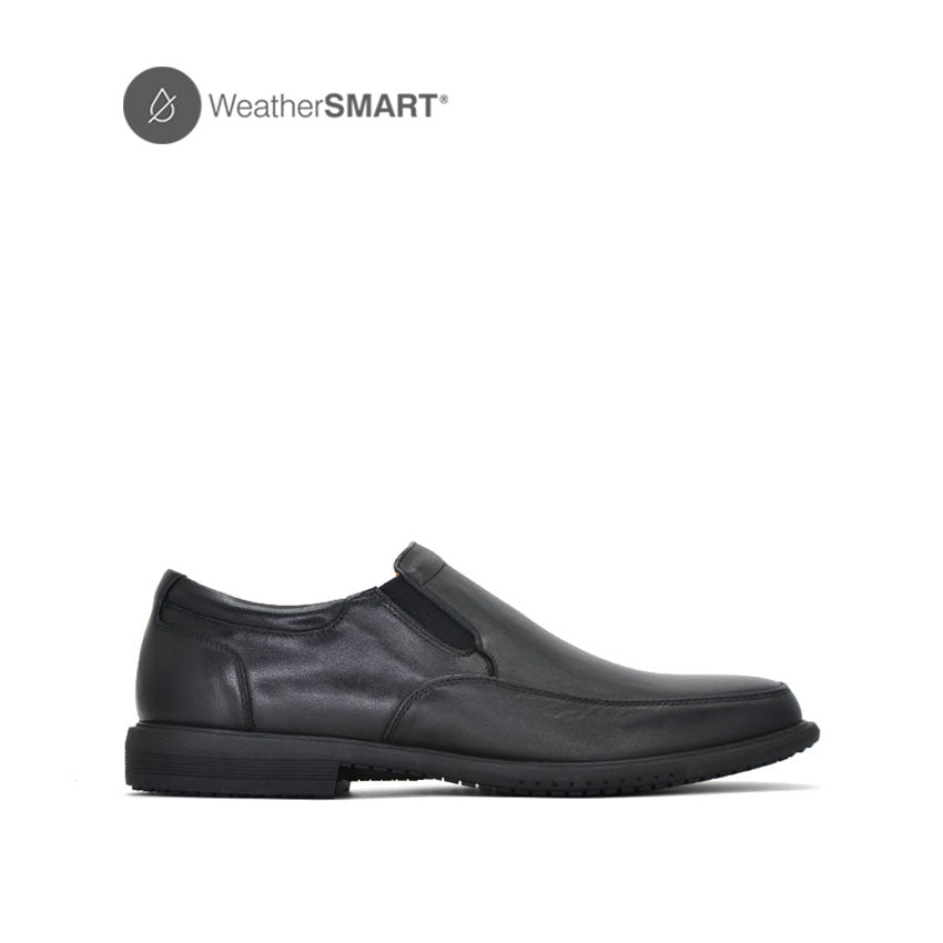 black formal slip on shoes
