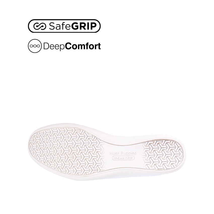 Aria Slip On Women's Sandals - White Leather
