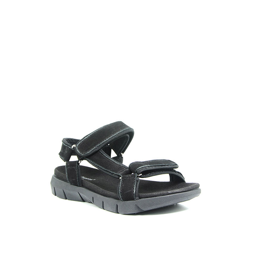 Prudence Trail Women's Sandals - Black Leather