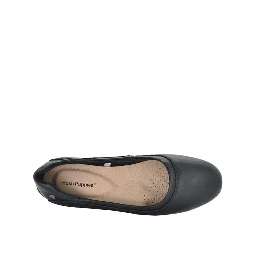 Hush puppies flat black shoes Clearance