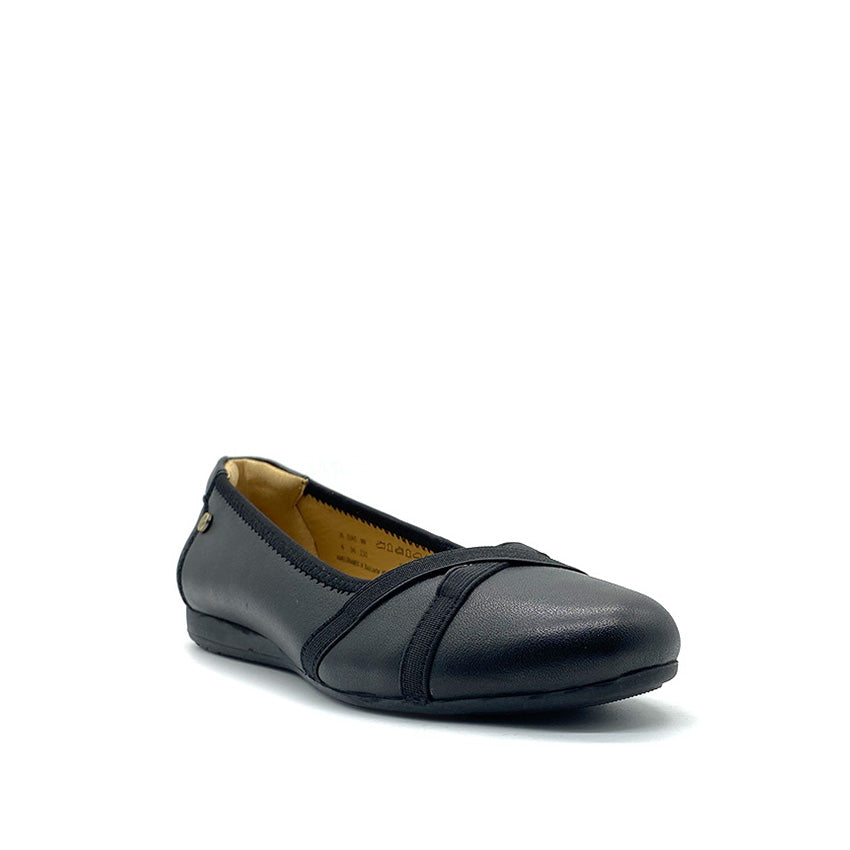 Agnes Ornament Women's Shoes - Black Leather
