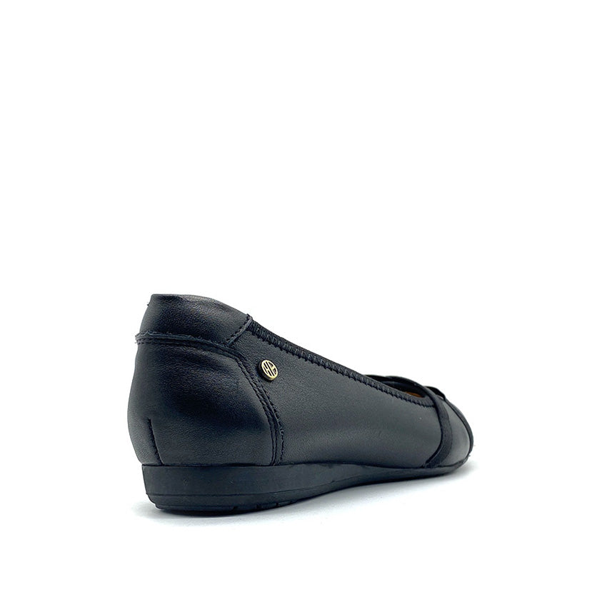 Agnes Ornament Women's Shoes - Black Leather