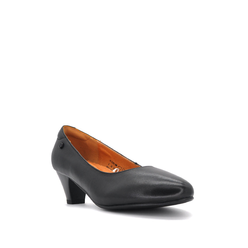Drizzle Pump Women's Shoes - Black Leather