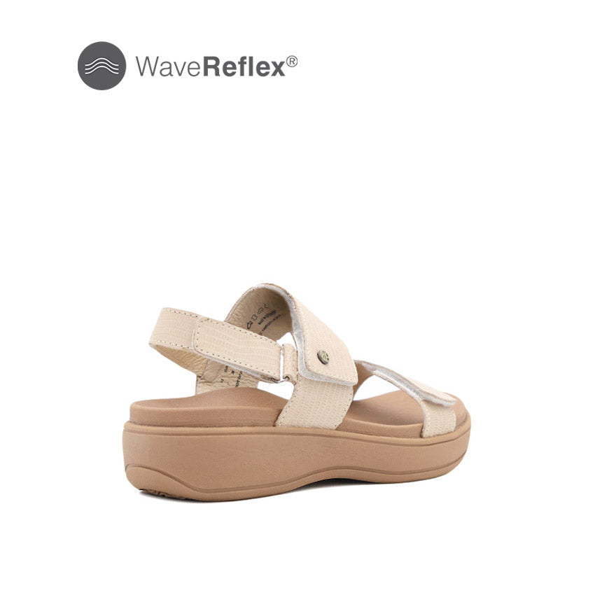 Eva Backstrap Women's Shoes - Cream Leather