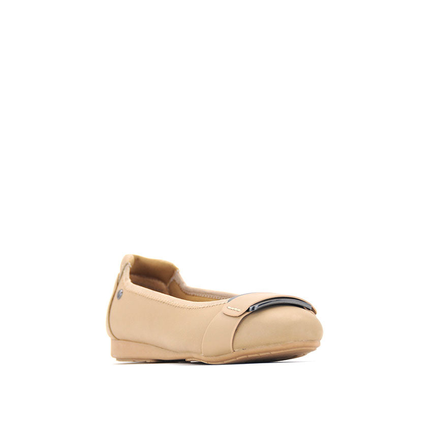 Claude Ornament Women's Shoes - Nude Leather