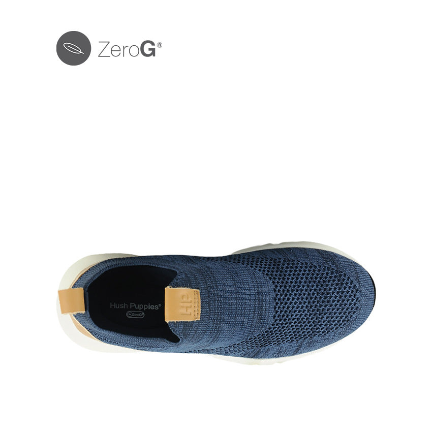 Dane Women's Shoes - Navy Knitted Tan Leather