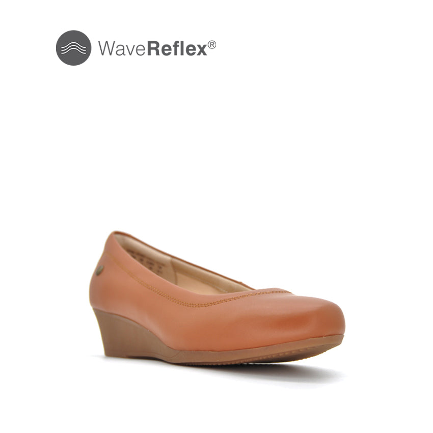 Blanche Wedge Women's Shoes - Tan Leather