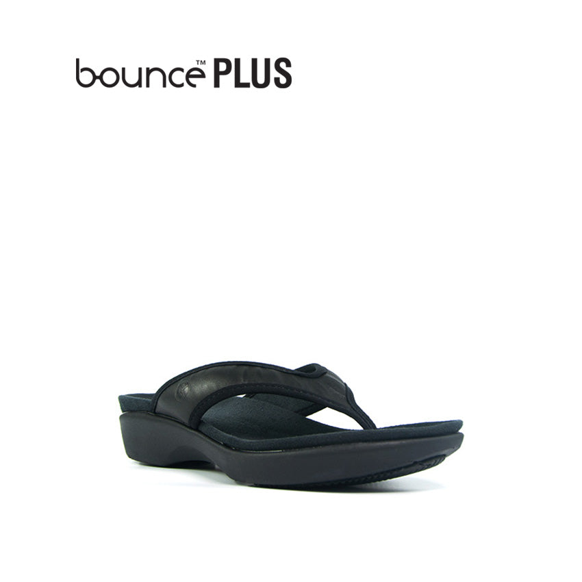 Dorri ToePost Women's Sandals - Bold Black Leather
