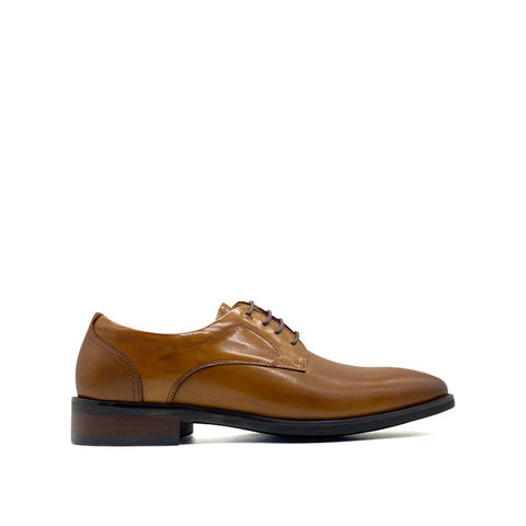 Powell Lace Up Men's Shoes - Tan Leather