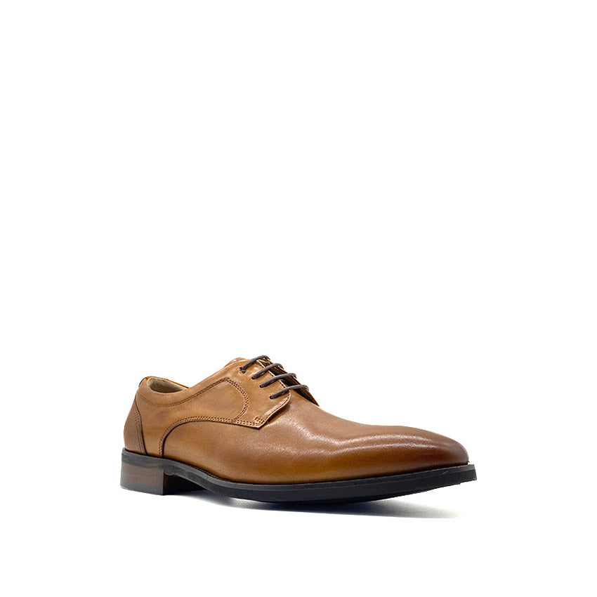 Powell Lace Up Men's Shoes - Tan Leather