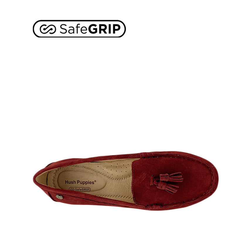 Bettina Tassel Women's Shoes - Burgundy Nubuck
